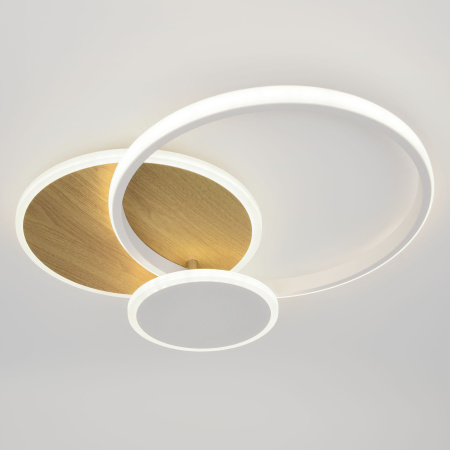 купить Светильник потолочный (люстра) свд 60Вт 3000К-6500К 4900лм белый/золото пульт в Самаре Светильник потолочный (люстра) свд 60Вт 3000К-6500К 4900лм белый/золото пульт