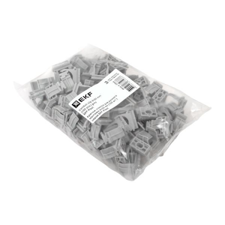 купить Держатель для трубы 20мм серый 100шт EKF  в Самаре Держатель для трубы 20мм серый 100шт EKF