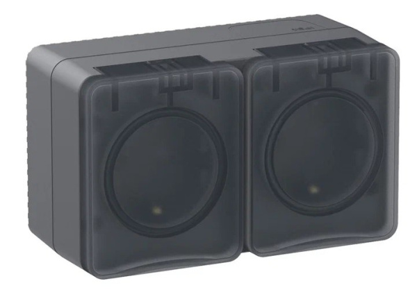 купить Атлас Профи коричневый розетка открытая 2-мест заземление шторки IP54 в Самаре Атлас Профи коричневый розетка открытая 2-мест заземление шторки IP54