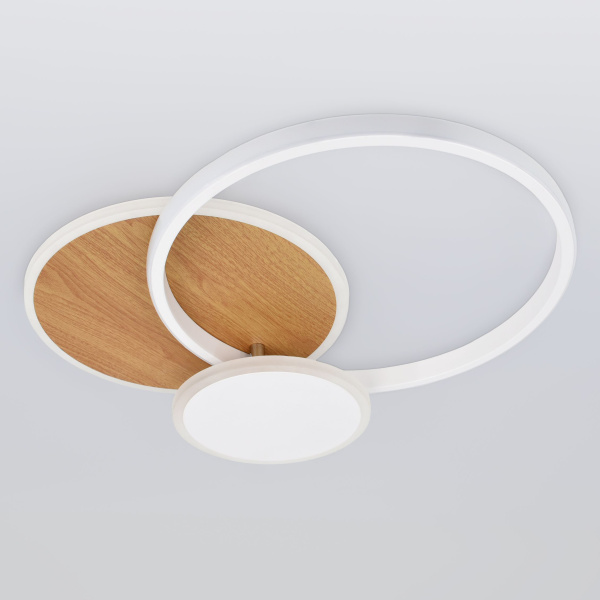 купить Светильник потолочный (люстра) свд 60Вт 3000К-6500К 4900лм белый/золото пульт в Самаре Светильник потолочный (люстра) свд 60Вт 3000К-6500К 4900лм белый/золото пульт