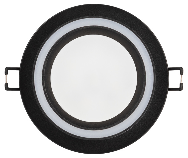 Светильник точечный GX53 круг черный встраиваемый ЭРА
