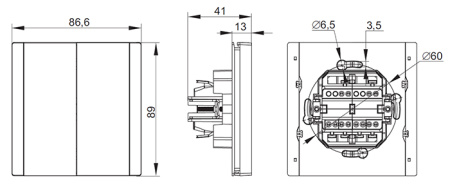 купить Фортепиано сталь переключатель 2кл с подсветкой скрытая 10А IP20  в Самаре Фортепиано сталь переключатель 2кл с подсветкой скрытая 10А IP20