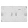 AtlasDesign Profi54 белый розетка открытая 2-мест шторки IP54 
