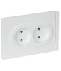 купить Фортепиано белый розетка скрытая 2-мест IP20  в Самаре Фортепиано белый розетка скрытая 2-мест IP20
