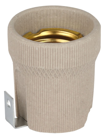 купить Патрон подвесной E27 керамика белый ЭРА с держателем в Самаре Патрон подвесной E27 керамика белый ЭРА с держателем