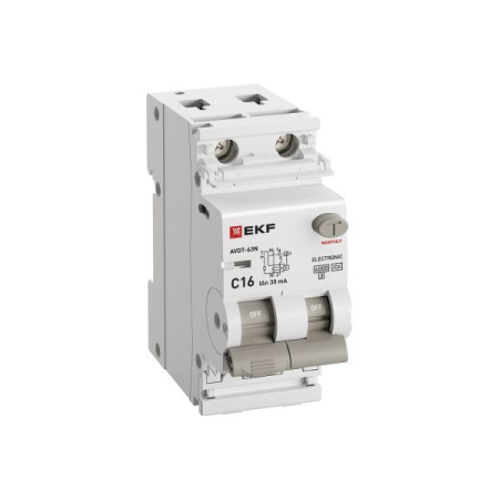 купить Дифавтомат 2Р 16А C тип A 30мА 6кА 2мод АВДТ-63N EKF PROxima в Самаре Дифавтомат 2Р 16А C тип A 30мА 6кА 2мод АВДТ-63N EKF PROxima