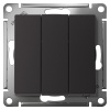 AtlasDesign карбон выключатель 3кл скрытая 10А IP20 