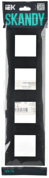 купить SKANDY Рамка 4-мест. SK-F04Bl черн. IEK в Самаре SKANDY Рамка 4-мест. SK-F04Bl черн. IEK