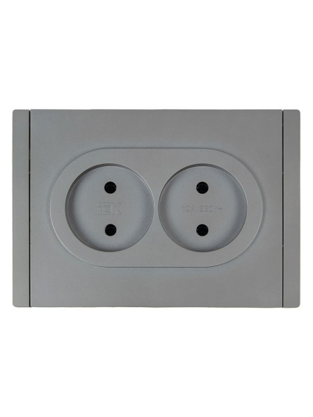 купить Фортепиано сталь розетка скрытая 2-мест шторки быстрозажим. клем. IP20  в Самаре Фортепиано сталь розетка скрытая 2-мест шторки быстрозажим. клем. IP20