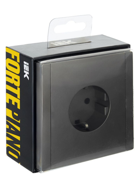 купить Фортепиано сталь розетка скрытая 1-мест заземление шторки IP20  в Самаре Фортепиано сталь розетка скрытая 1-мест заземление шторки IP20