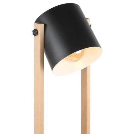 купить Торшер 1*60Вт E27 черный/дерево  в Самаре Торшер 1*60Вт E27 черный/дерево