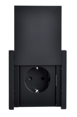 купить Фортепиано черный механизм розетки скрытая 1-мест заземление с крышкой шторки IP44  в Самаре Фортепиано черный механизм розетки скрытая 1-мест заземление с крышкой шторки IP44