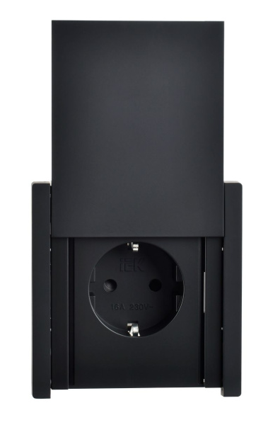 купить Фортепиано черный механизм розетки скрытая 1-мест заземление с крышкой шторки IP44  в Самаре Фортепиано черный механизм розетки скрытая 1-мест заземление с крышкой шторки IP44