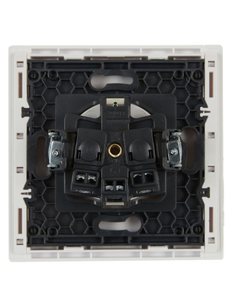 купить Фортепиано белый розетка скрытая 1-мест заземление шторки IP20  в Самаре Фортепиано белый розетка скрытая 1-мест заземление шторки IP20