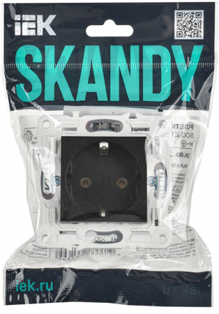 купить Сканди черный розетка скрытая 1-мест заземление IP20  в Самаре Сканди черный розетка скрытая 1-мест заземление IP20