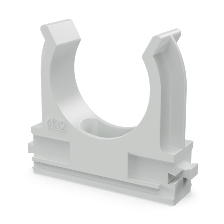 купить Держатель для трубы 32мм серый 25шт ПРОМРУКАВ  в Самаре Держатель для трубы 32мм серый 25шт ПРОМРУКАВ