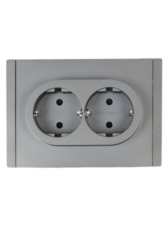 купить Фортепиано сталь розетка скрытая 2-мест заземление шторки быстрозажим. клем. IP20  в Самаре Фортепиано сталь розетка скрытая 2-мест заземление шторки быстрозажим. клем. IP20