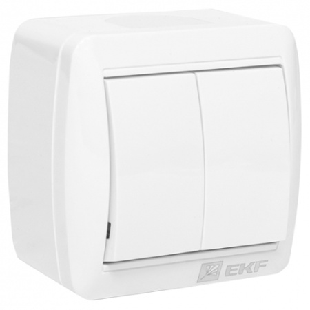 купить Владивосток белый выключатель 2кл открытая 10А IP54  в Самаре Владивосток белый выключатель 2кл открытая 10А IP54