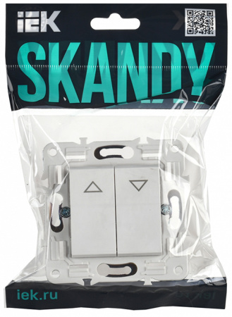 купить Сканди арктический белый выключатель для жалюзи 2кл скрытая 10А IP20  в Самаре Сканди арктический белый выключатель для жалюзи 2кл скрытая 10А IP20