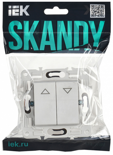 купить Сканди арктический белый выключатель для жалюзи 2кл скрытая 10А IP20  в Самаре Сканди арктический белый выключатель для жалюзи 2кл скрытая 10А IP20