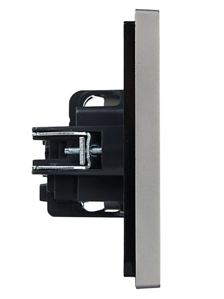 купить Фортепиано сталь розетка скрытая 1-мест заземление IP20  в Самаре Фортепиано сталь розетка скрытая 1-мест заземление IP20