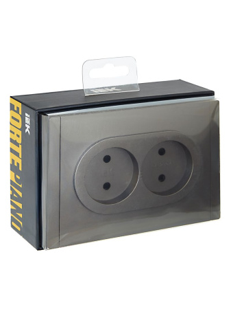 купить Фортепиано сталь розетка скрытая 2-мест шторки быстрозажим. клем. IP20  в Самаре Фортепиано сталь розетка скрытая 2-мест шторки быстрозажим. клем. IP20