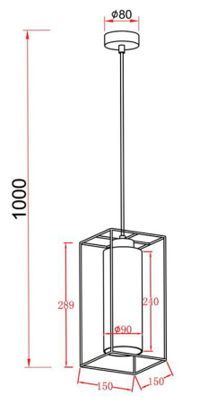 купить Светильник подвес 1*40Вт E27 черный/дымчатый цилиндр Лофт в Самаре Светильник подвес 1*40Вт E27 черный/дымчатый цилиндр Лофт