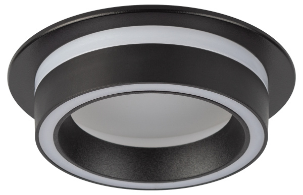 Светильник точечный GX53 круг черный встраиваемый ЭРА