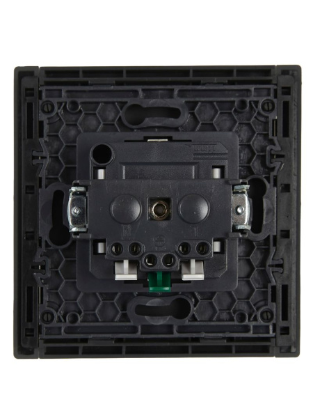 купить Фортепиано серый розетка скрытая 1-мест заземление шторки IP20  в Самаре Фортепиано серый розетка скрытая 1-мест заземление шторки IP20