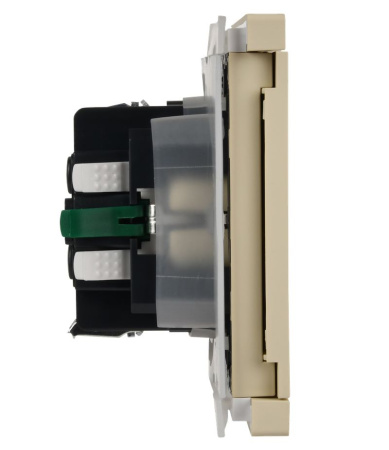 купить Фортепиано ваниль розетка скрытая 1-мест заземление с крышкой шторки IP44  в Самаре Фортепиано ваниль розетка скрытая 1-мест заземление с крышкой шторки IP44