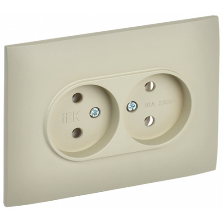купить Сканди бежевый розетка скрытая 2-мест IP20  в Самаре Сканди бежевый розетка скрытая 2-мест IP20