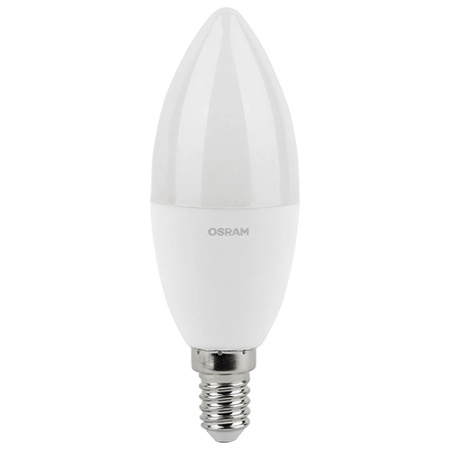 купить Лампа свеча свд Е14 10Вт 6500К 800лм B37 матовая Osram LED Value в Самаре Лампа свеча свд Е14 10Вт 6500К 800лм B37 матовая Osram LED Value