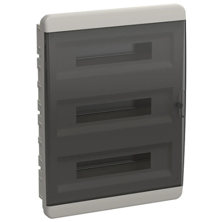 купить Бокс 54мод встраиваемый белый черная прозрачная дверь IP41 ЩРВ-П IEK TEKFOR в Самаре Бокс 54мод встраиваемый белый черная прозрачная дверь IP41 ЩРВ-П IEK TEKFOR