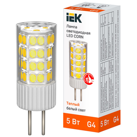 купить Лампа капсула свд 12В G4 5Вт 3000К 475лм IEK в Самаре Лампа капсула свд 12В G4 5Вт 3000К 475лм IEK