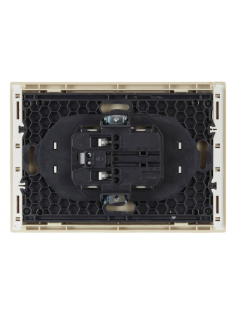 купить Фортепиано ваниль розетка скрытая 2-мест шторки быстрозажим. клем. IP20  в Самаре Фортепиано ваниль розетка скрытая 2-мест шторки быстрозажим. клем. IP20