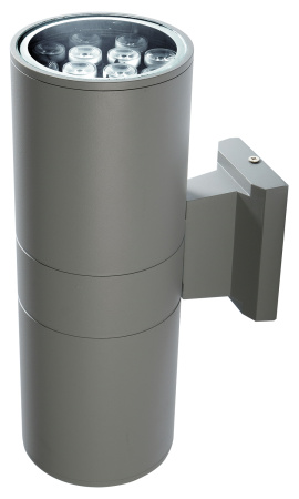 Светильник настенный свд 24Вт 6500К 2160лм IP65 серый металл