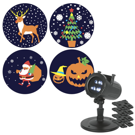 купить Проектор свд. 5Вт "Праздник" RGB 4 режима 220В IP44 в Самаре Проектор свд. 5Вт "Праздник" RGB 4 режима 220В IP44