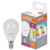 Лампа шар свд Е14 10Вт 3000К 800лм Р75 матовая  Osram LED Value