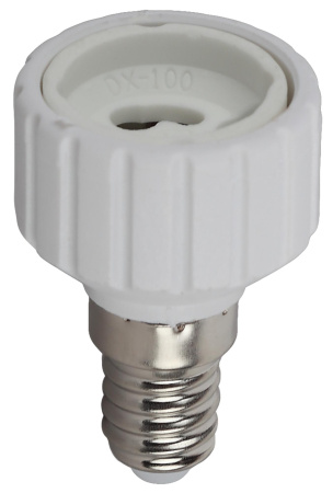 купить Патрон-переходник E14-GU10 пластик белый ЭРА  в Самаре Патрон-переходник E14-GU10 пластик белый ЭРА