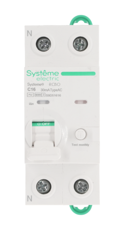 Дифавтомат 2Р 16А C тип AC 30мА 6кА 2мод S9D Systeme Electric Systeme9