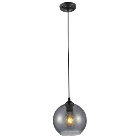 купить Светильник подвес 1*60Вт E27 черный/дымчатый шар капли  в Самаре Светильник подвес 1*60Вт E27 черный/дымчатый шар капли