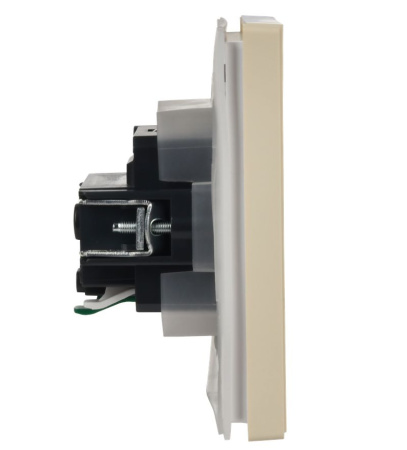 купить Фортепиано ваниль розетка скрытая 1-мест заземление с крышкой шторки IP44  в Самаре Фортепиано ваниль розетка скрытая 1-мест заземление с крышкой шторки IP44