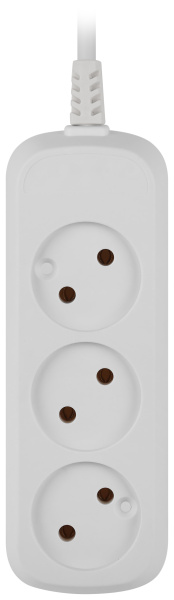 купить Удлинитель 3-мест 1,5м ПВС 2*0,75 белый PlexUp в Самаре Удлинитель 3-мест 1,5м ПВС 2*0,75 белый PlexUp