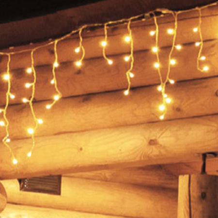 купить Гирлянда бахрома 12*0,6м теплый белый 195свд соединяемая IP44 прозрачный провод мерцание в Самаре Гирлянда бахрома 12*0,6м теплый белый 195свд соединяемая IP44 прозрачный провод мерцание