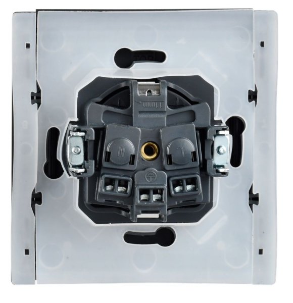 купить Фортепиано серый розетка скрытая 1-мест заземление с крышкой шторки IP44  в Самаре Фортепиано серый розетка скрытая 1-мест заземление с крышкой шторки IP44