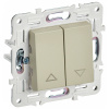 Сканди бежевый выключатель для жалюзи 2кл скрытая 10А IP20 