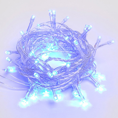 купить Гирлянда нить 5м синий 50свд с контроллером IP20 прозрачный провод 8режимов в Самаре Гирлянда нить 5м синий 50свд с контроллером IP20 прозрачный провод 8режимов