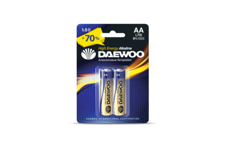 купить Батарейка AA(пальчик) алкалиновая BL2 Daewoo HIGH ENERGY в Самаре Батарейка AA(пальчик) алкалиновая BL2 Daewoo HIGH ENERGY