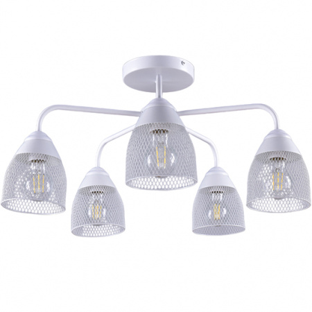 купить Светильник потолочный (люстра) 5*60Вт E27 белый  в Самаре Светильник потолочный (люстра) 5*60Вт E27 белый