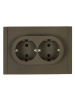 купить Фортепиано серый розетка скрытая 2-мест заземление шторки IP20  в Самаре Фортепиано серый розетка скрытая 2-мест заземление шторки IP20